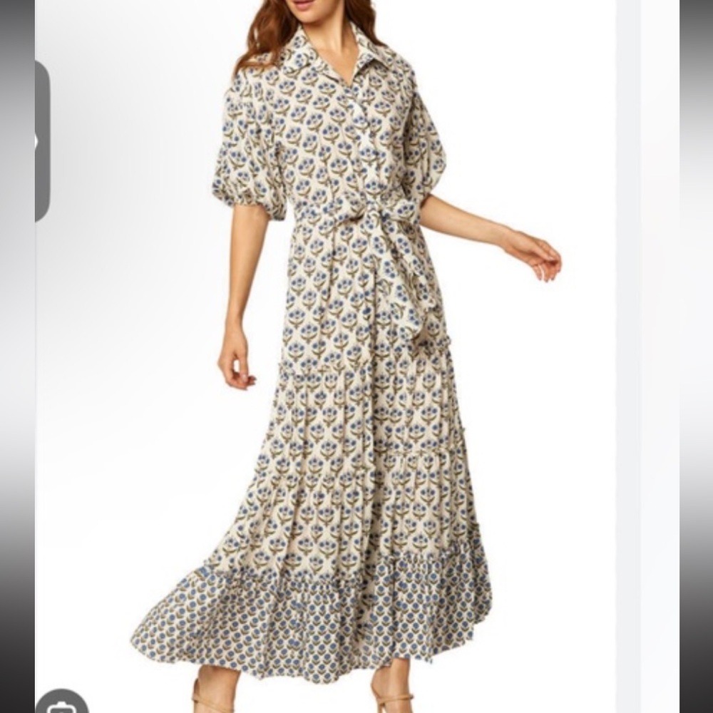 Misa Los Angeles Patterned Maxi Dress